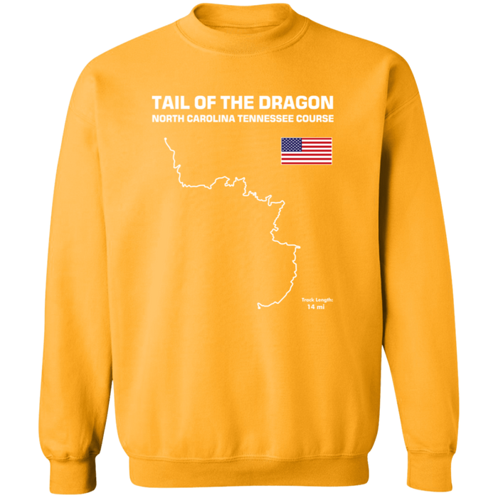 Tail of the Dragon and Back of the Dragon Outline Sweatshirt front and rear print