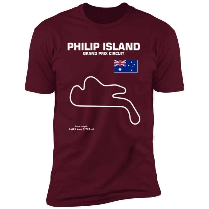 Track Outline Series Philip Island Grand Prix Circuit t-shirt