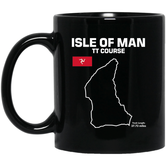 Isle of Man TT Course Track Outline 11 ounce mug