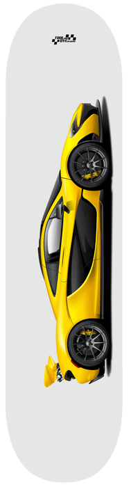 Car Art Mclaren P1 Yellow Skate deck 7 ply maple skateboard v1