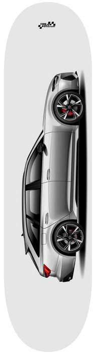 Car Art RS6 Silver Wagon Skateboard Deck 7-ply Canadian Hard Rock Maple