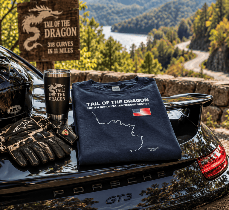 The Tail of the Dragon Track Outline Series T-shirt or Hoodie