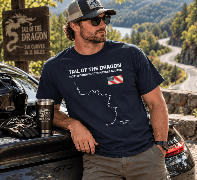 The Tail of the Dragon Track Outline Series T-shirt or Hoodie