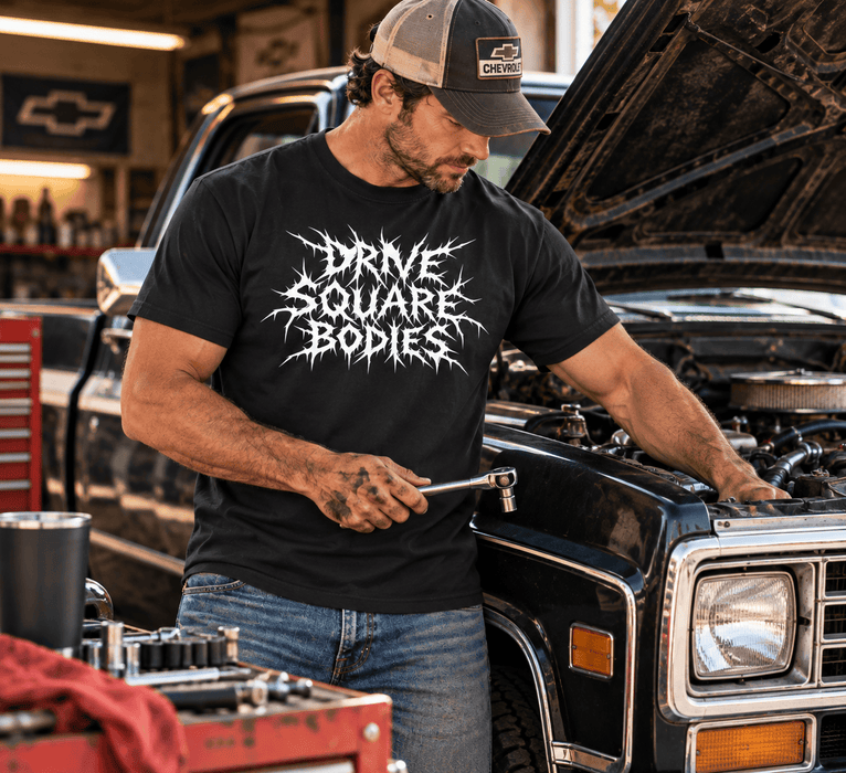 Drive Square Bodies Metal C10 Truck T-shirt