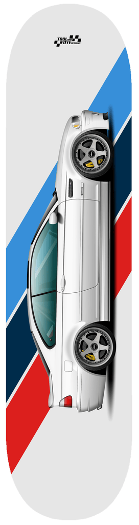 Car Art White BMW E46 M3 Skateboard Deck 7-ply Canadian Hard Rock Maple V7