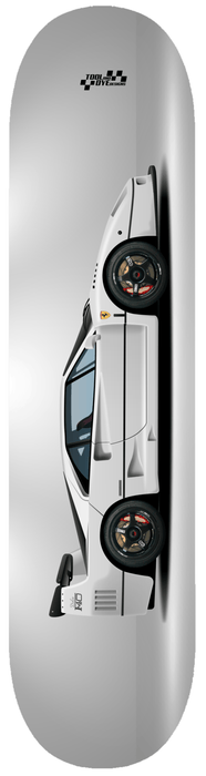 Car Art White Hot F40 Skate Board Deck v2