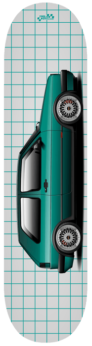 Car Art MK2 Golf GTI Skateboard Deck 16v vr6 VW Montana Green v2