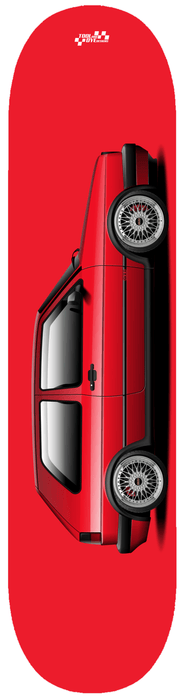 Car Art MK2 Golf GTI Skateboard Deck 16v vr6 VW Red