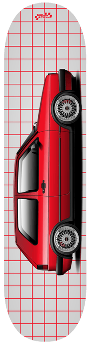 Car Art MK2 Golf GTI Skateboard Deck 16v vr6 VW Red v2