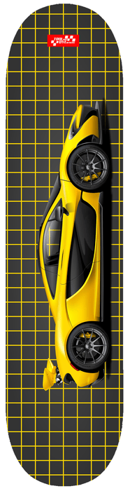 Car Art P1 Yellow McLaren Skate deck 7 ply maple skateboard v2