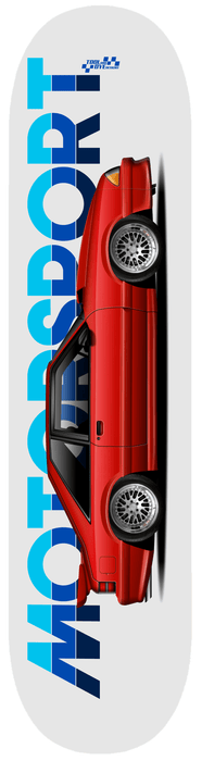 Car Art Red Ford Mustang Fox Body Skate Deck 7-Ply Canadian Hard Rock Maple