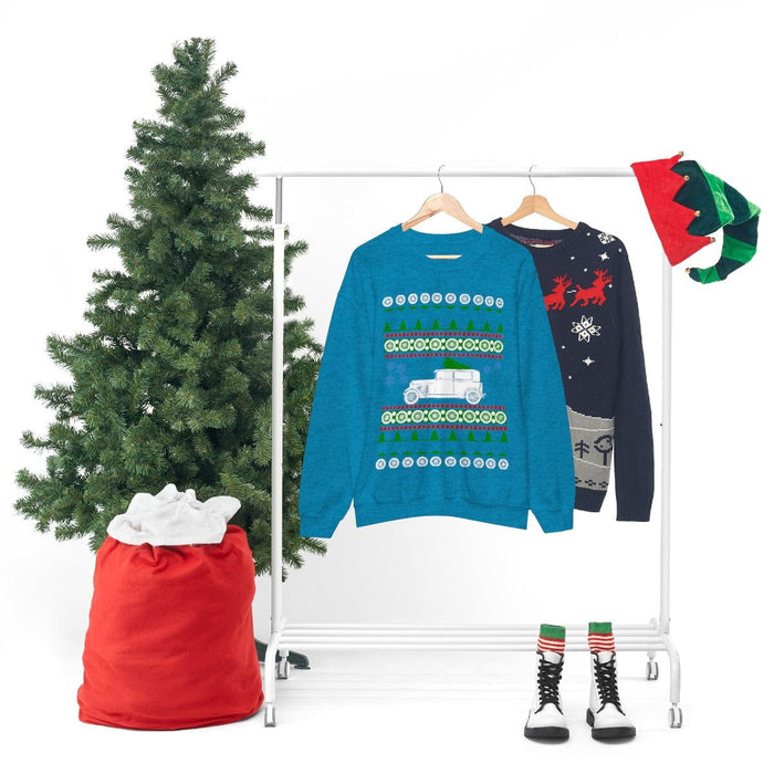 Old car like a Model A ugly Christmas Sweater Sweatshirt