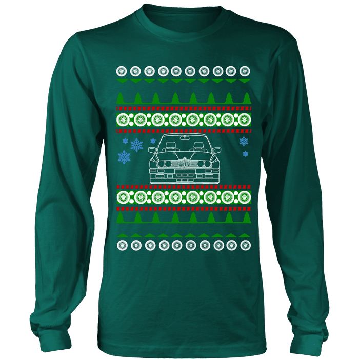 BMW E30 M3 Head-On Ugly Christmas Sweater, hoodie and long sleeve t-shirt sweatshirt