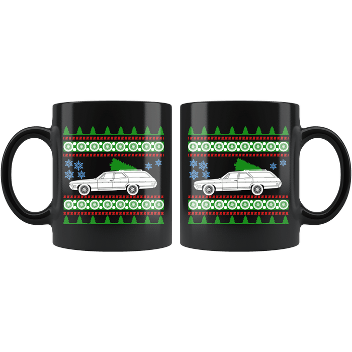 1968 Chevy Caprice Classic Wagon Ugly Christmas Sweater Mug