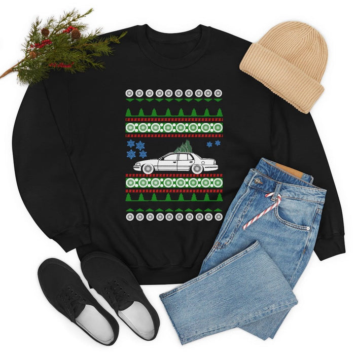 Canada car like 2nd gen Crown Victoria Ugly Christmas Sweater Sweatshirt