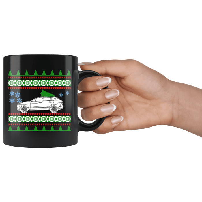 2017 Jaguar F Pace Ugly Christmas Sweater Mug