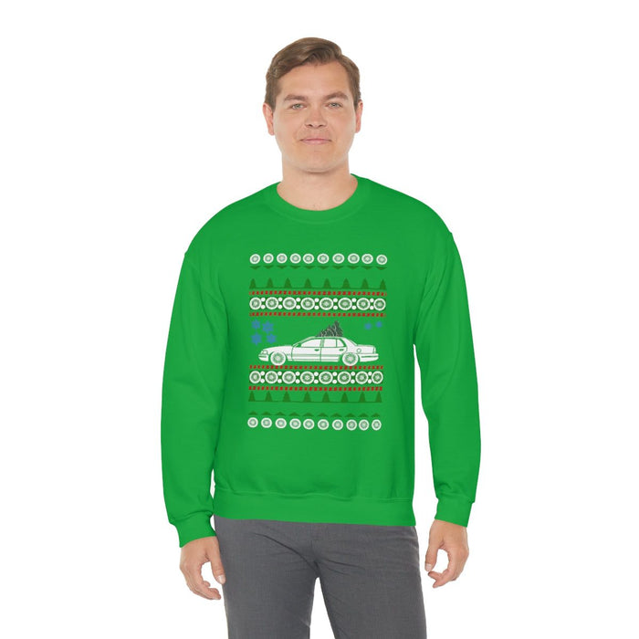 Canada car like 2nd gen Crown Victoria Ugly Christmas Sweater Sweatshirt