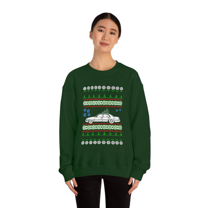 Canada car like 2nd gen Crown Victoria Ugly Christmas Sweater Sweatshirt