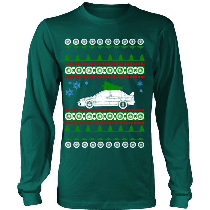 Lancer Evo 8 9 Ugly Christmas Sweater new, hoodie and long sleeve t-shirt sweatshirt