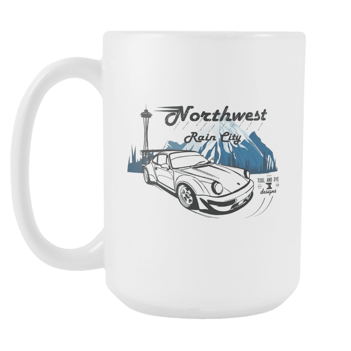 NW Rain City Porsche RWB Coffee Mug white 15 oz