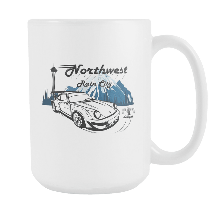 NW Rain City Porsche RWB Coffee Mug white 15 oz