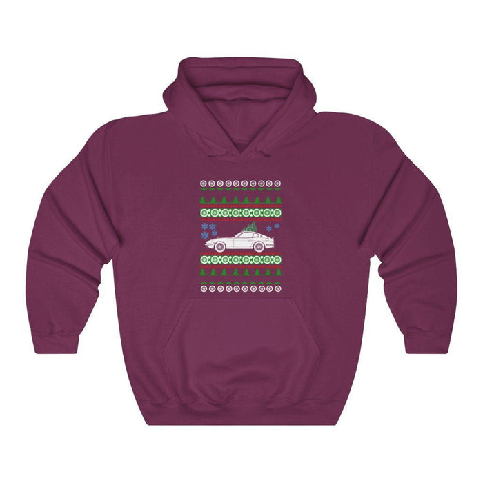 Vintage car like 240z Datsun Ugly Christmas Sweater Hoodie sweatshirt