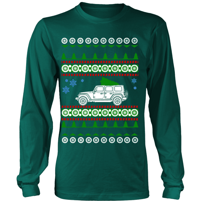 off road american vehicle Wrangler 4 door ugly christmas sweater, hoodie and long sleeve t-shirt sweatshirt