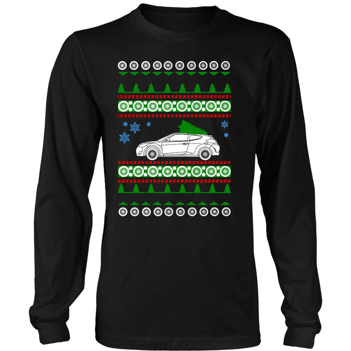 Hyundai Veloster Ugly Christmas "sweater" long sleeve t-shirt sweatshirt