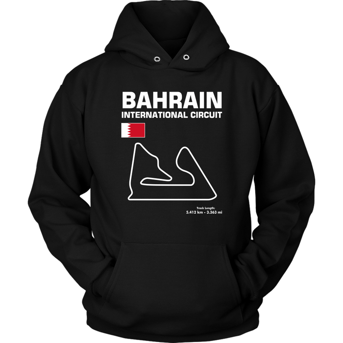 Bahrain International Circuit Race Track Outline Series T-shirt and Hoodie