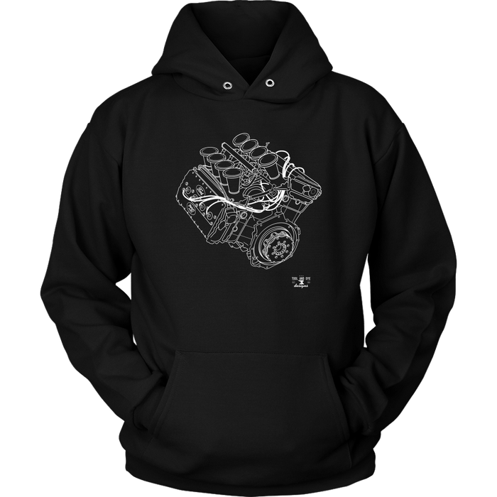 Engine Blueprint Series V8 DFV for Formula 1 Cosworth Ford T-shirt or Hoodie