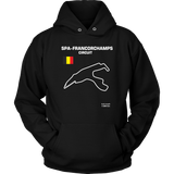 Circuit de Spa-Francorchamps Track Outline Series T-shirt and Hoodie
