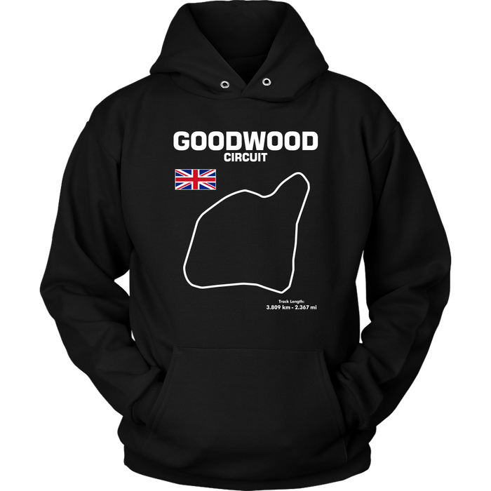 Goodwood Circuit Race Track Outline series t-shirt or hoodie