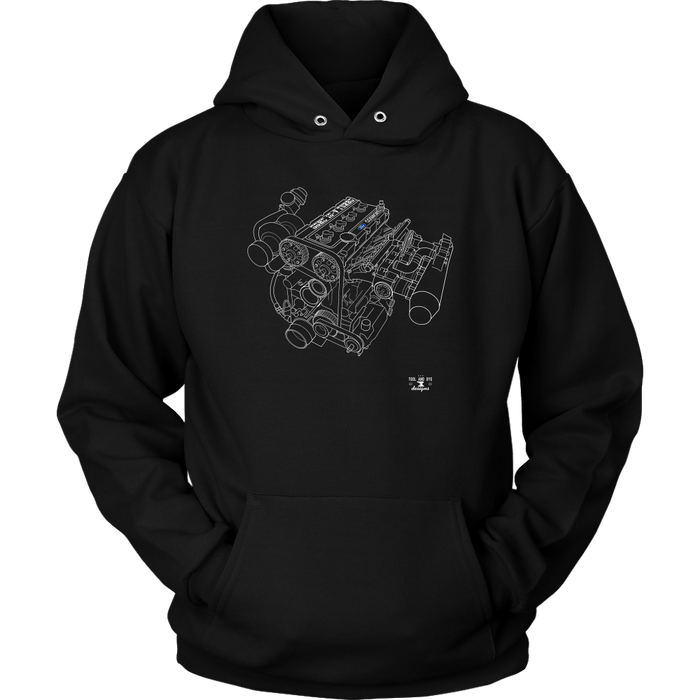 Engine Blueprint Series Cosworth YB Turbo T-shirt and Hoodie