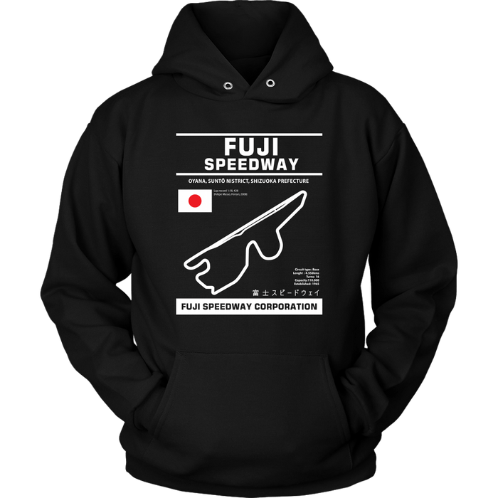 Fuji Speedway Version 2 Race Track Outline Series T-shirt or Hoodie