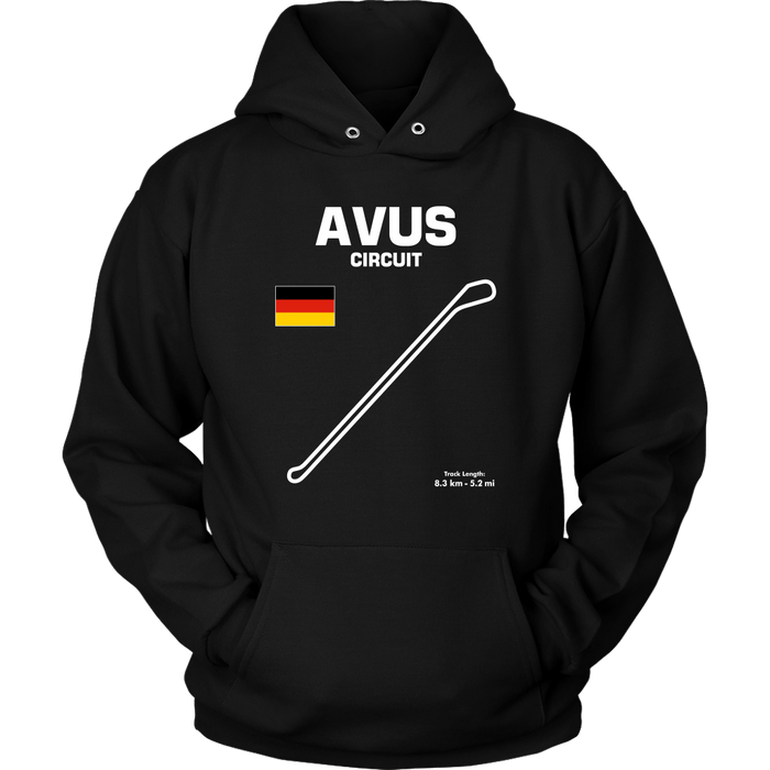 Avus Circuit Germany Race Track Outline Series T-shirt and Hoodie