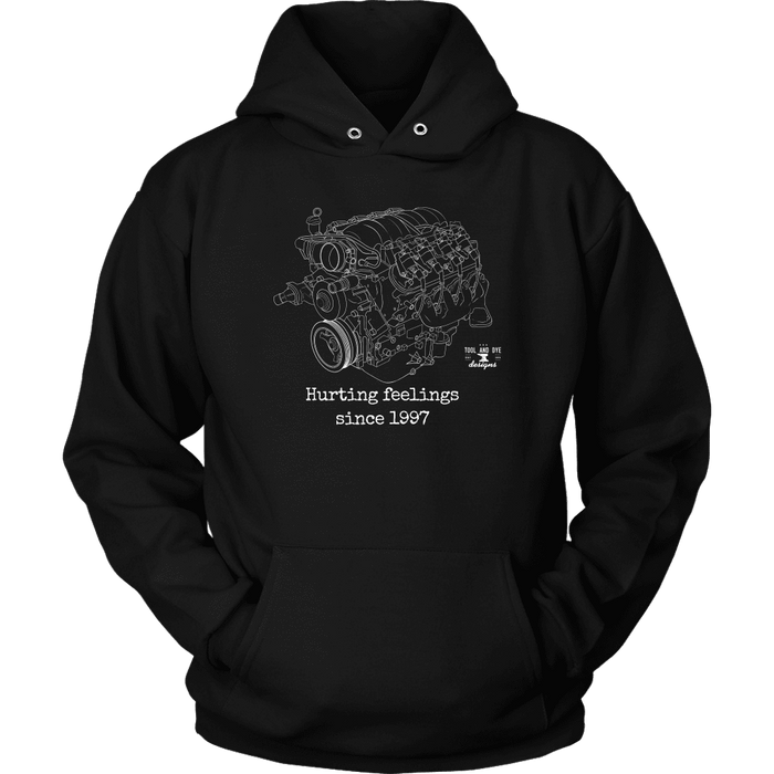 LS Engine Blueprint Illustration Series Hurting Feelings since 1997 Hoodie