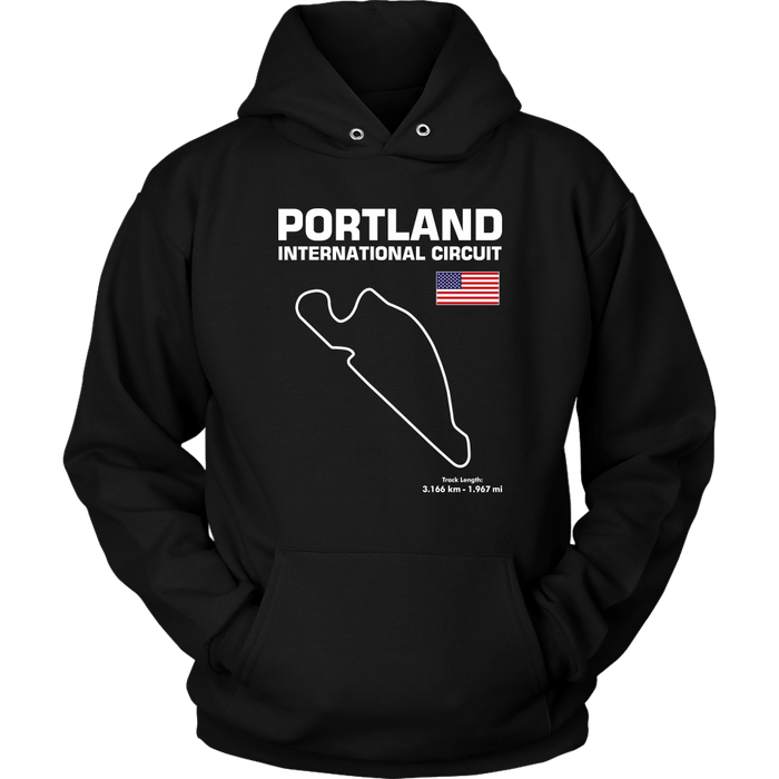 Portland International Circuit Race Track Outline Series T-shirt or Hoodie