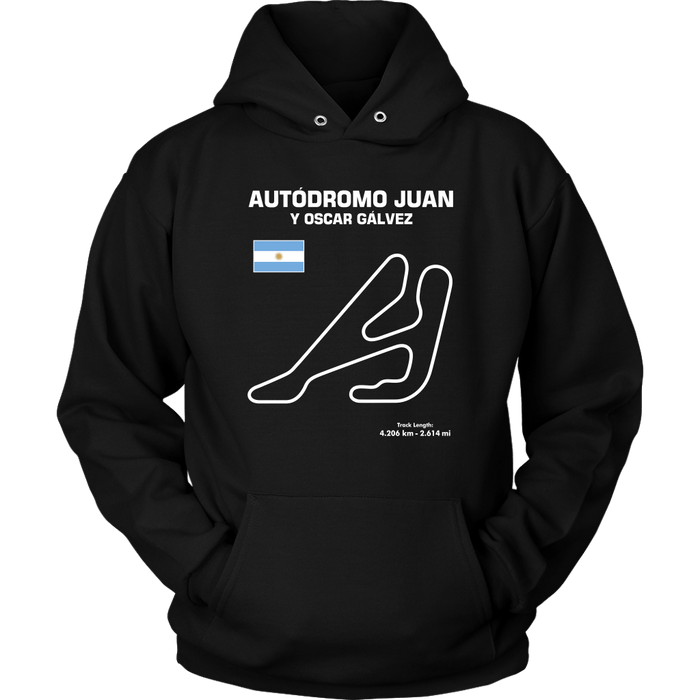 Autódromo Juan y Oscar Gálvez Buenos Aires Race Track Outline Series T-shirt or Hoodie