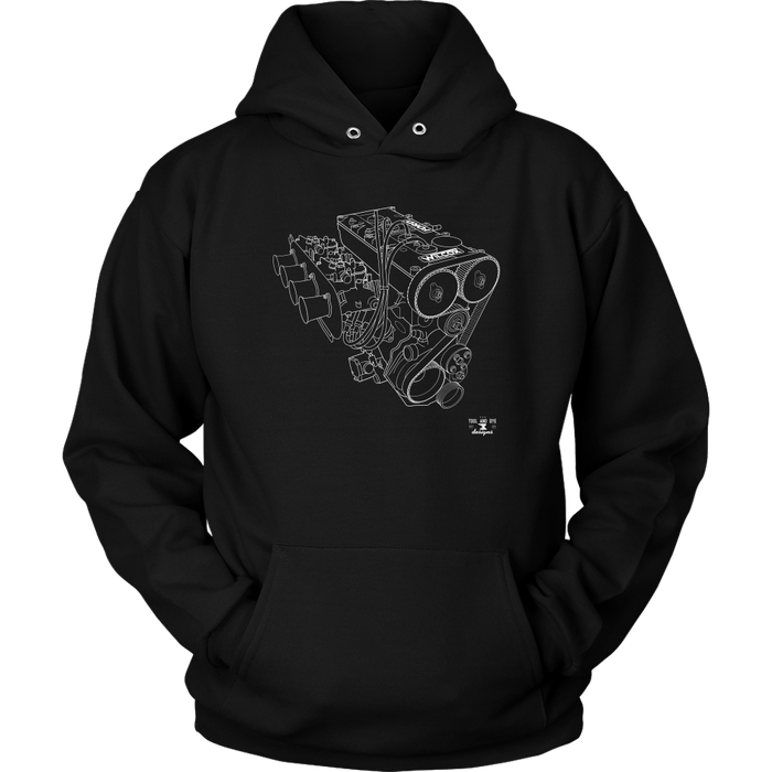 Engine Blueprint Series Cosworth BDA Ford T-shirt and Hoodie