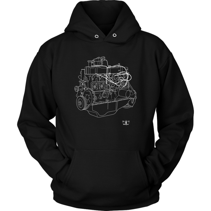 Engine Blueprint Series Ford 300 Inline 6 T-shirt or Hoodie