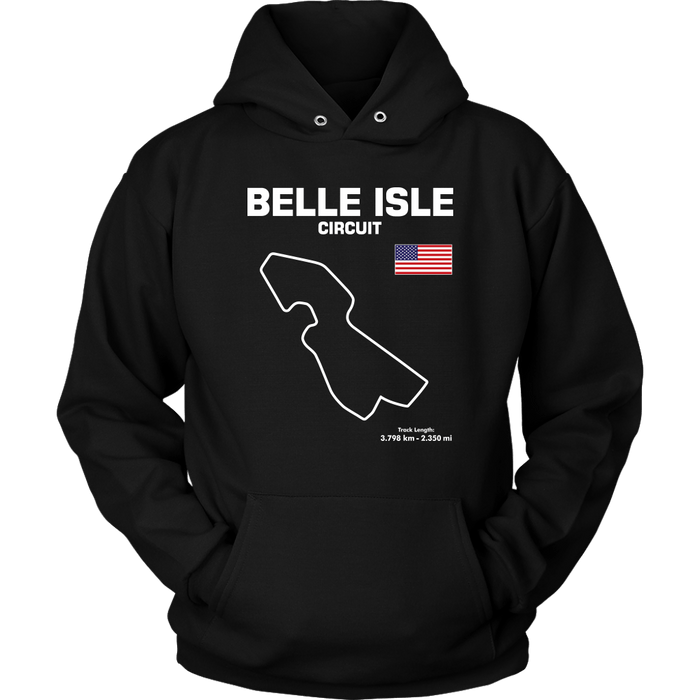 Detroit Belle Isle Track Outline Series T-shirt or Hoodie