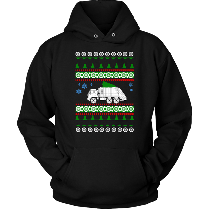 Recycling Garbage Waste Truck Ugly Christmas Sweater or Hoodie