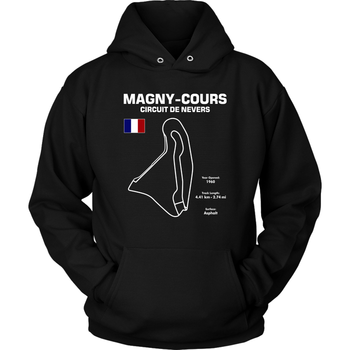 Circuit de Nevers Magny Cours Version 3 Track Outline Series T-shirt and Hoodie