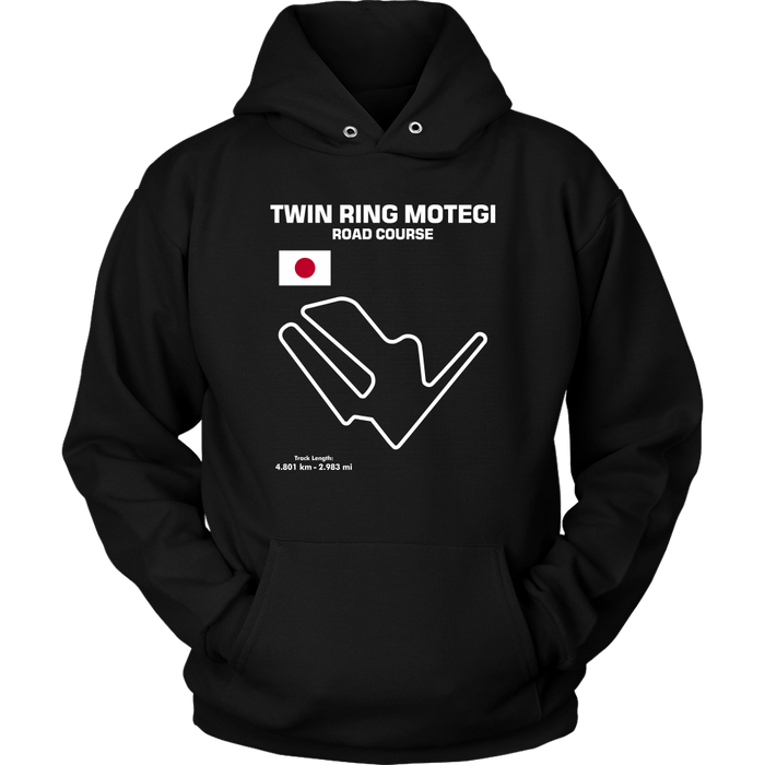 Twin Ring Motegi Road Course Track Outline Series T-shirt and Hoodie