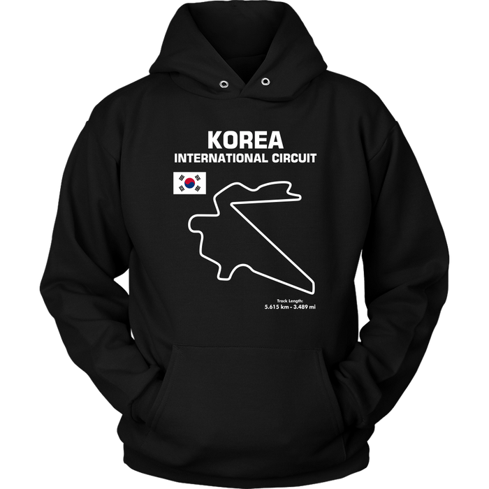 Korea International Circuit Race Track Outline Series T-shirt or Hoodie