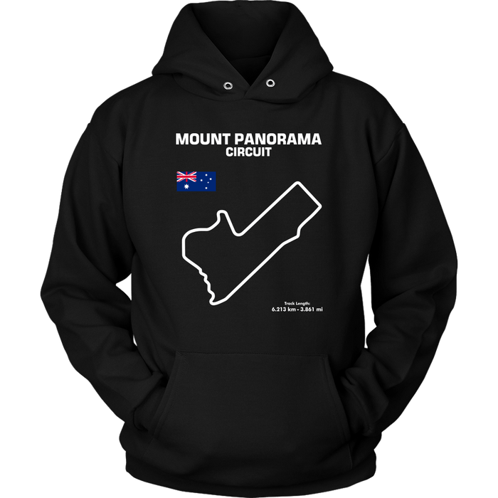 Mount Panorama Circuit Bathurst NSW Track Outline Series T-shirt and Hoodie