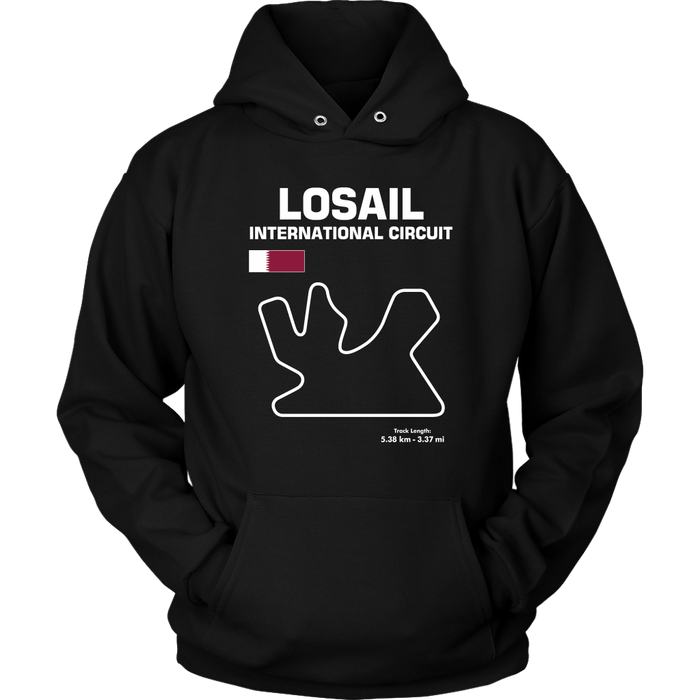 Losail International Circuit Qatar Race Track Outline Series T-shirt or Hoodie