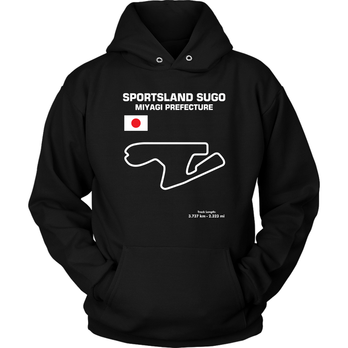 Sportsland Sugo Race Track Outline Series t-shirt or hoodie