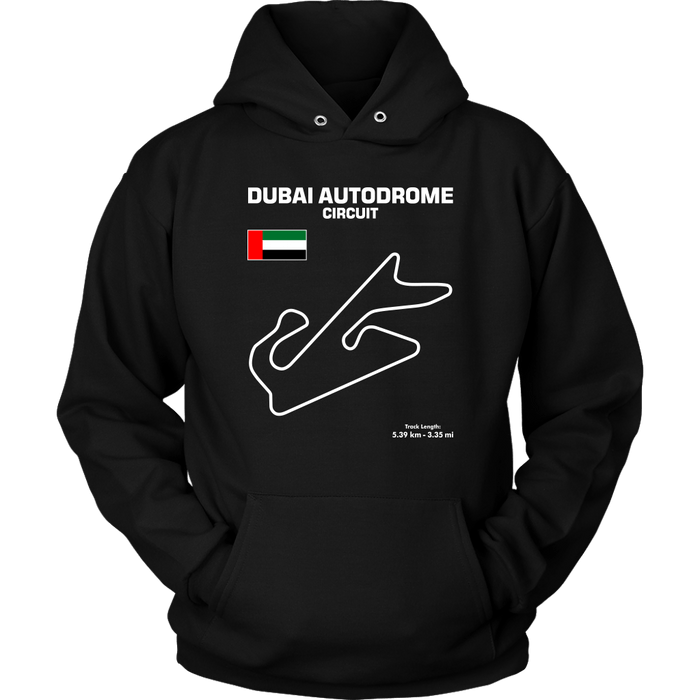 Dubai Autodrome Circuit Track Outline Series T-shirt and Hoodie