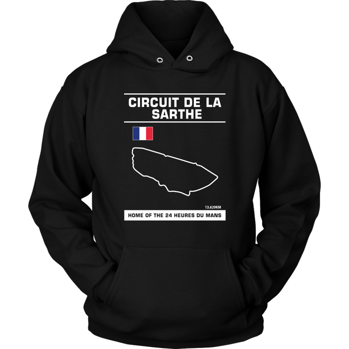 Circuit De La Sarthe 24 Heures Du Mans Track Outline Series Shirt and Hoodie